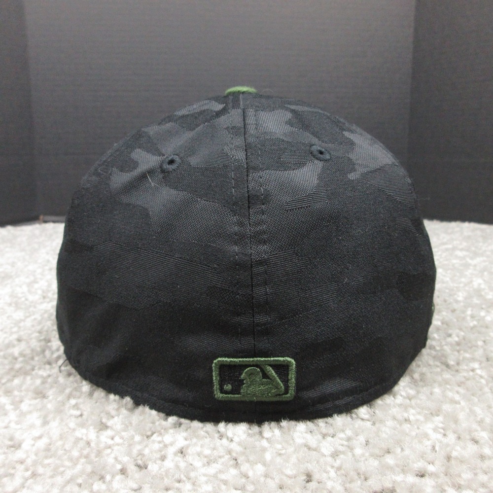 Kansas City Royas Hat Cap Mens Fitted 7 Black Green Camo Armed Forces New Era - Picture 4 of 11
